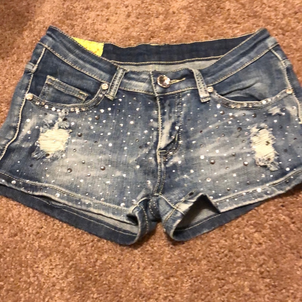 Machine “Pour Neaf Mode” Denim Shorts